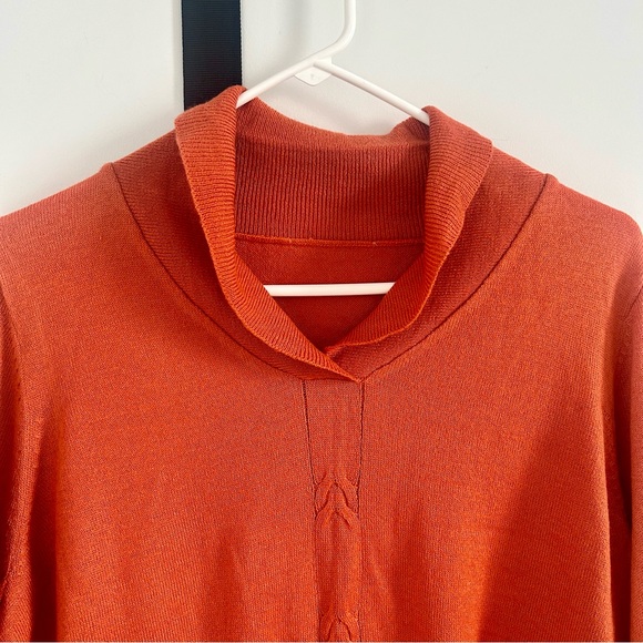 ๐2 for $15๐ Soft Rust-coloured Shawl Collar Sweater - Picture 2 of 4